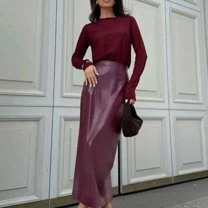 Slim Long High-waist Skirt